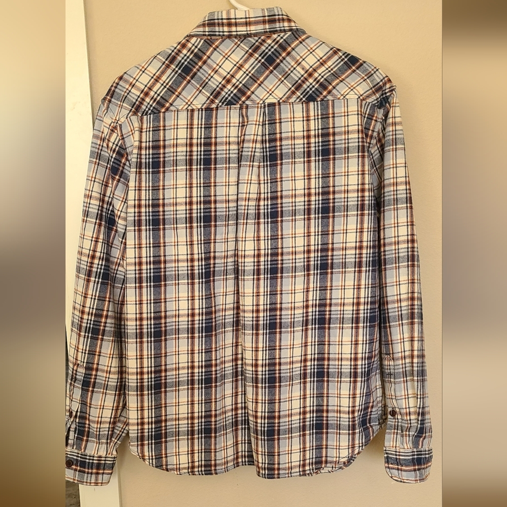 Mens Katin Navy and Cream Plaid Shirt